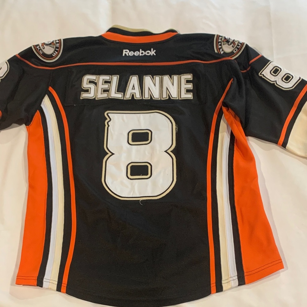 Reebok Black and Orange Sports Jersey